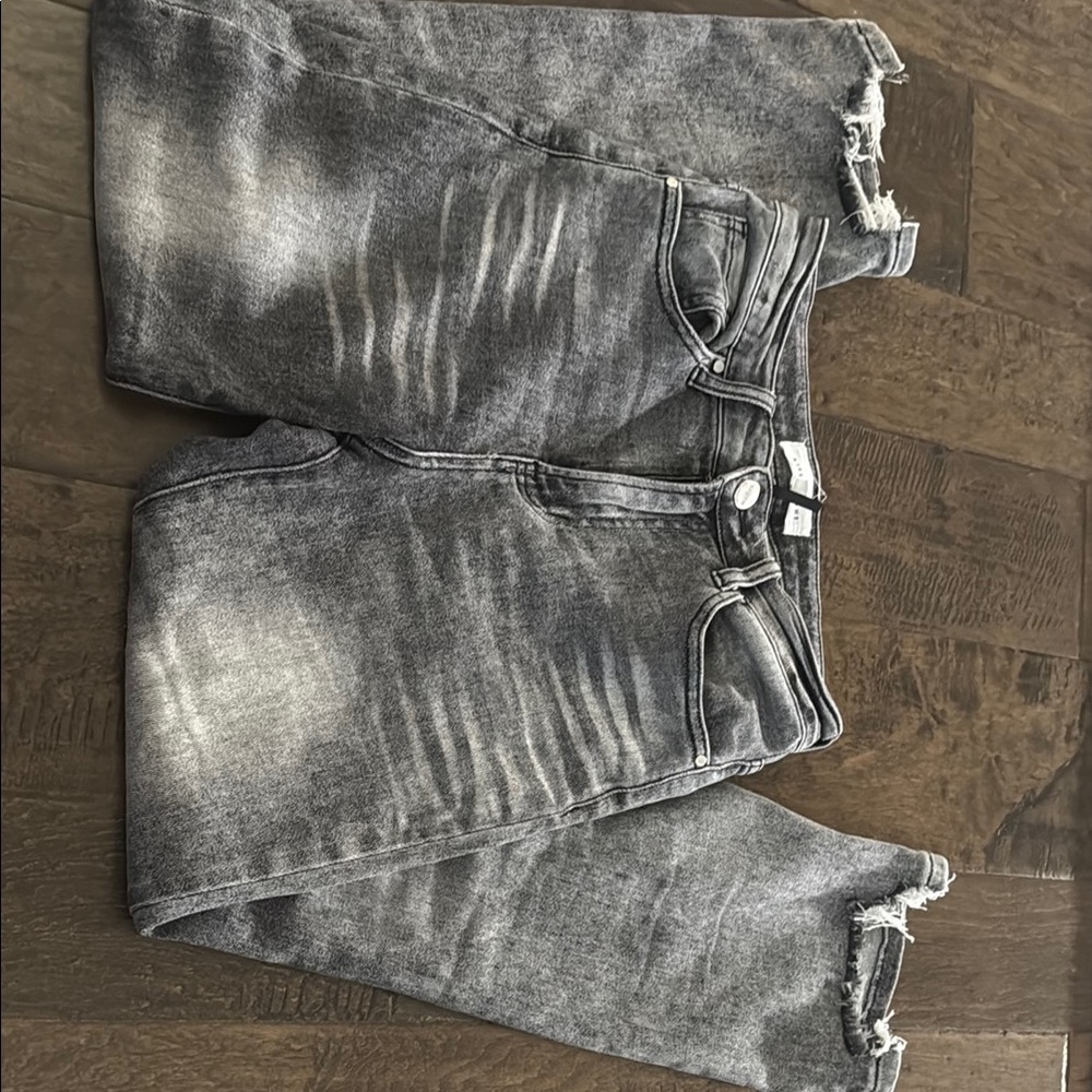 Stylish Distressed Gray Jeans